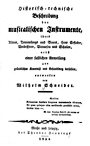 Wilhelm Schneider: Historisch-technische Beschreibung der musicalischen Instrumente. Neie und Leipzig 1834