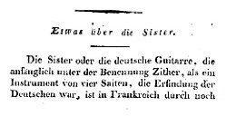 Christian Gottlieb Scheidler: Etwas ber die Sister. In: Allgemeine Musikalische Zeitung, Jg. IV, 21.10.1801, Sp. 60