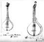 F. M. Bhme: Handschriftlicher Nachla, "Musik-Instrumente", Heft 2, Abb. 862f.: "Saiteninstrumente" 